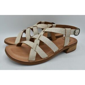 Sofft Womens Size 7.5 Ambrosa Sander White Leather Sandals Shoes